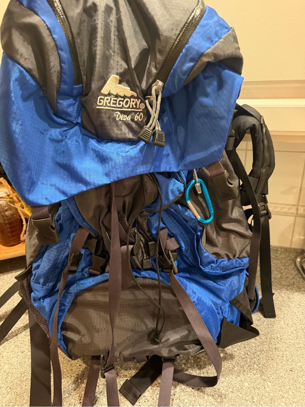 Gregory Deva 60 Womens Hiking Backpack - Blue/Gray